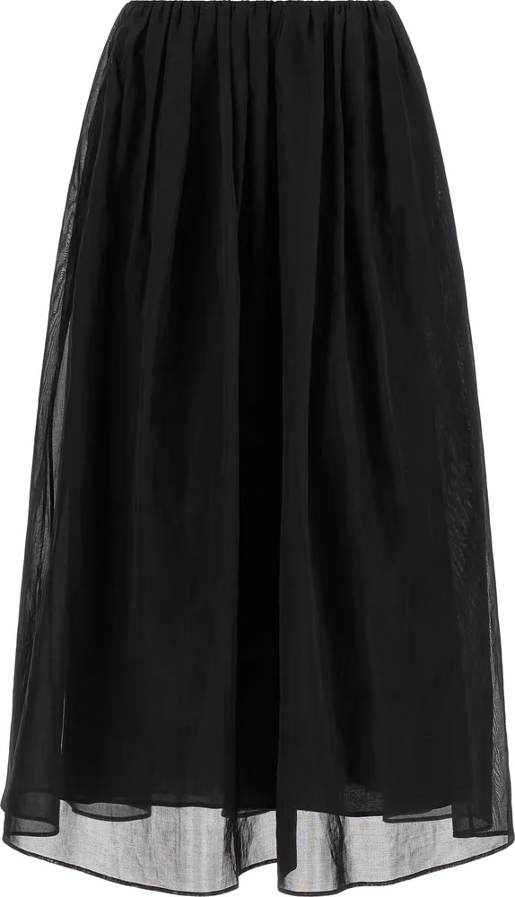 Brunello Cucinelli Black Cotton Mini Skirt