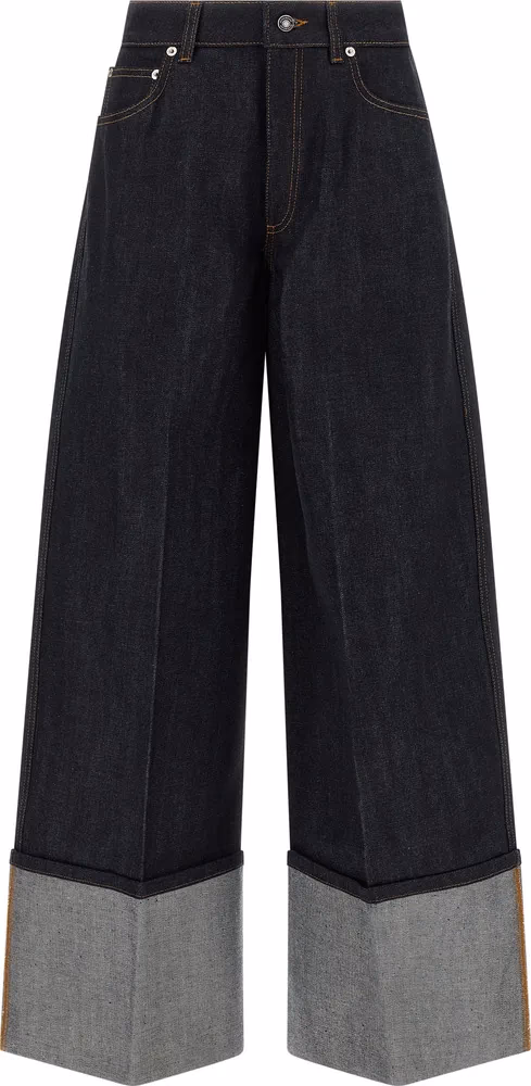 Givenchy Blue Cotton Flared Jeans