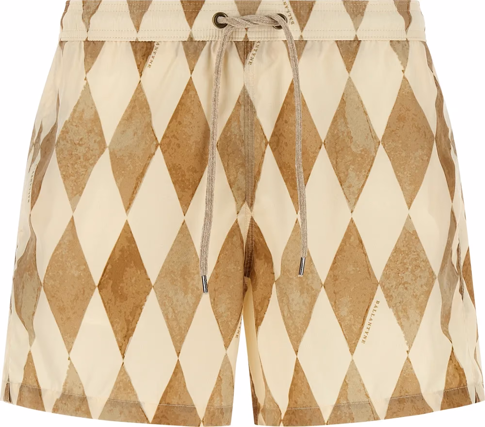 Ballantyne Beige Polyester Swim Shorts