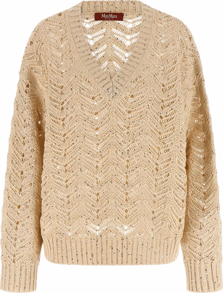 Max Mara Beige Cotton Cardigan