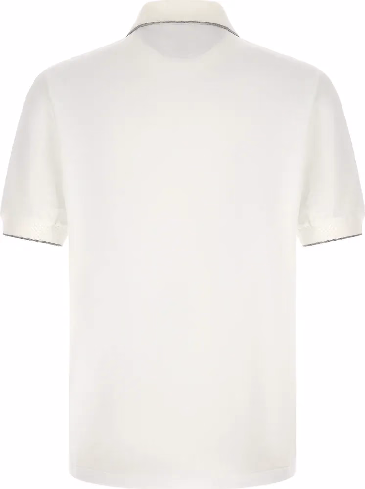 Brunello Cucinelli White Polyamide Polo Shirt