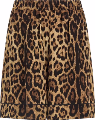 Brown Silk Bermuda Shorts