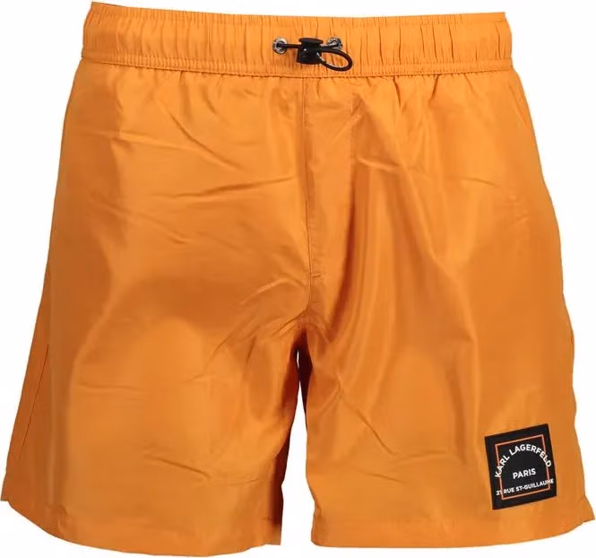 Karl Lagerfeld Arancione Polyester Men's Swimwear Boxer