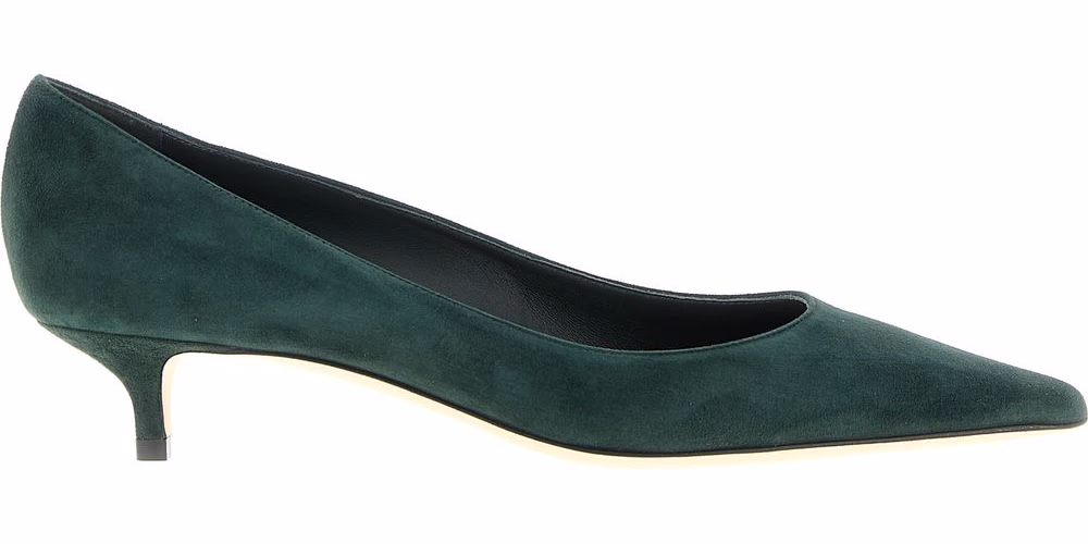 Jimmy Choo Bicolor Leather Mid Heel Pumps
