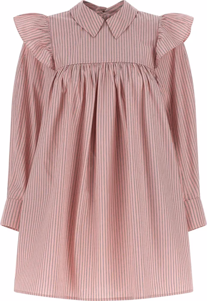 Ganni Multicolor Organic Cotton Short Dress