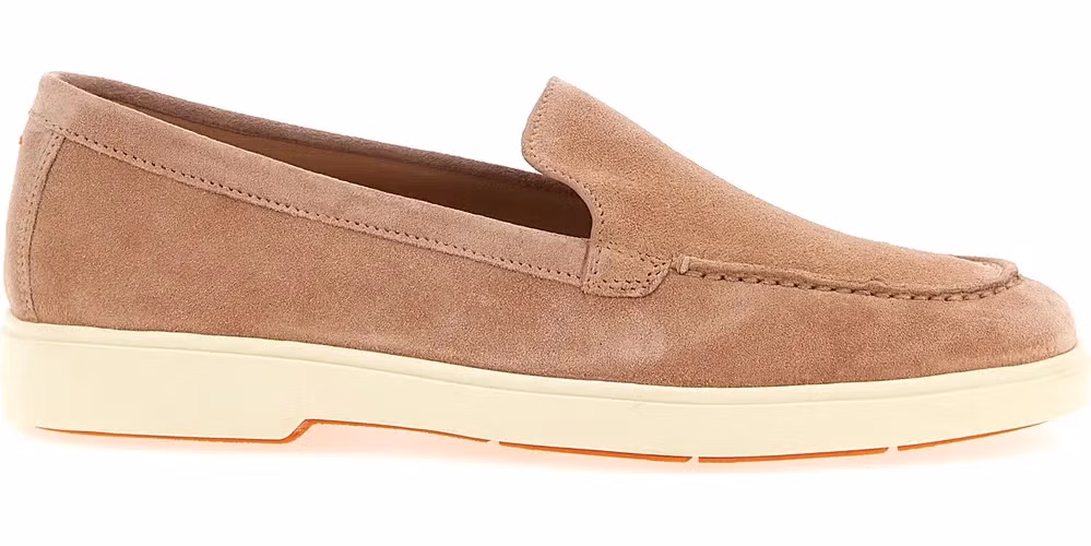 Santoni Multicolor Calfskin Slip-On Loafers