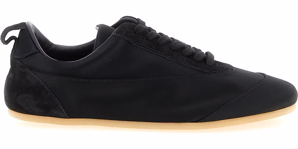 Jil Sander Black Cotton Low Top Sneakers