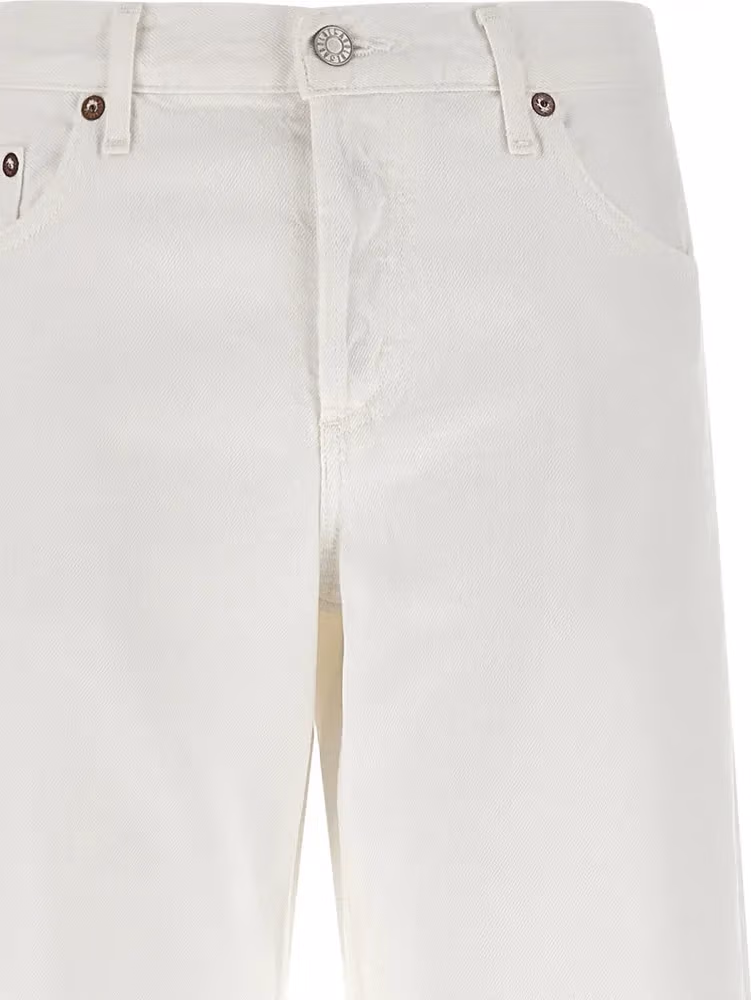 Agolde White Cotton Jeans Denim