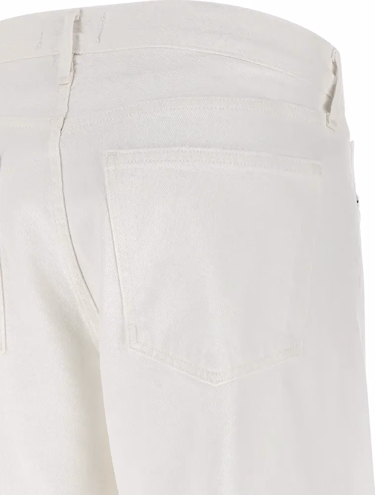 Agolde White Cotton Jeans Denim