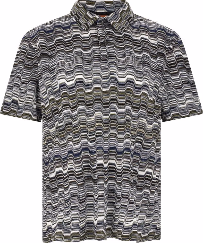 Missoni Bicolor Cotton Polo Shirt