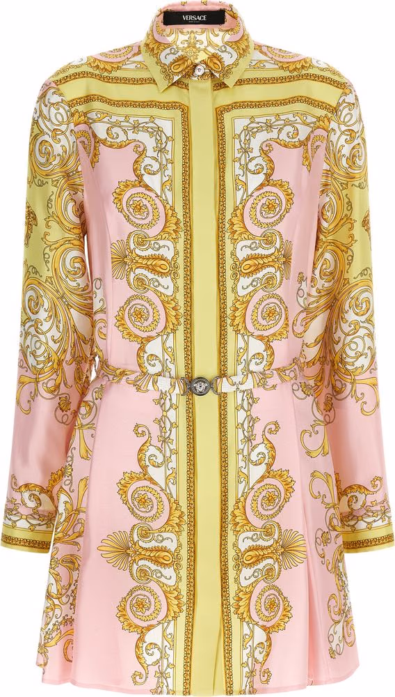 Versace Multicolor Silk Short Dress