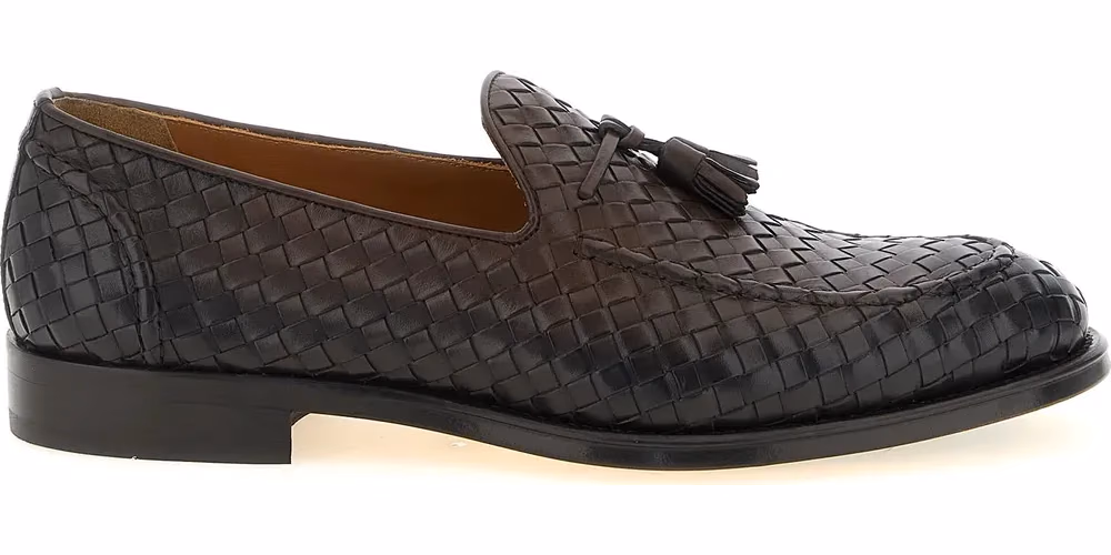 Doucal's Brown Calfskin Slip-On Loafers