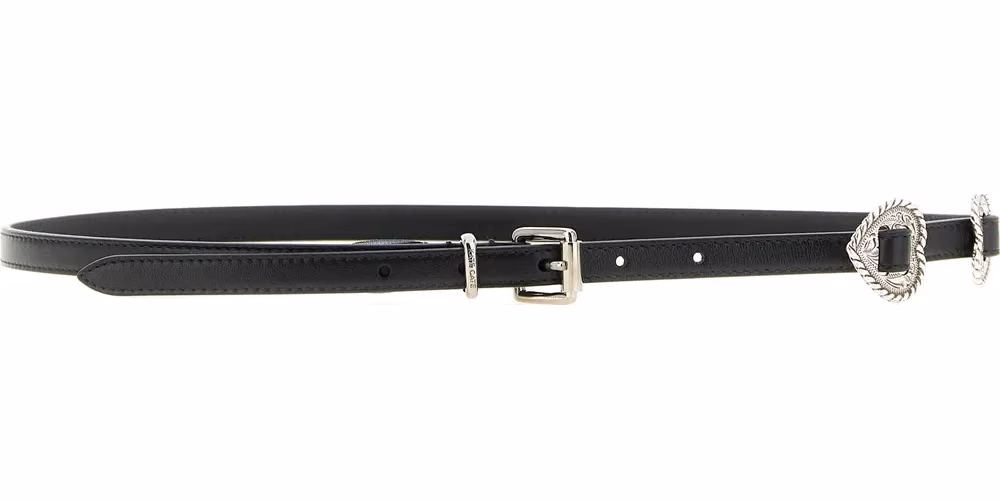 KATE CATE Black Calfskin Regular Belt
