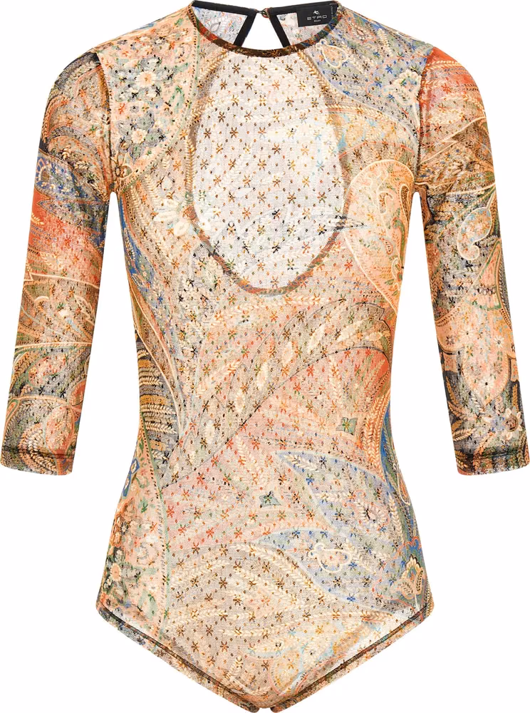 Etro Multicolor Polyamide Bodysuit