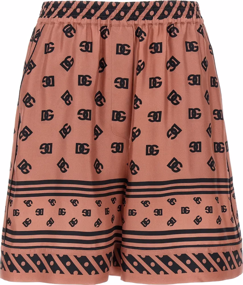 Dolce & Gabbana Multicolor Silk Bermuda Shorts
