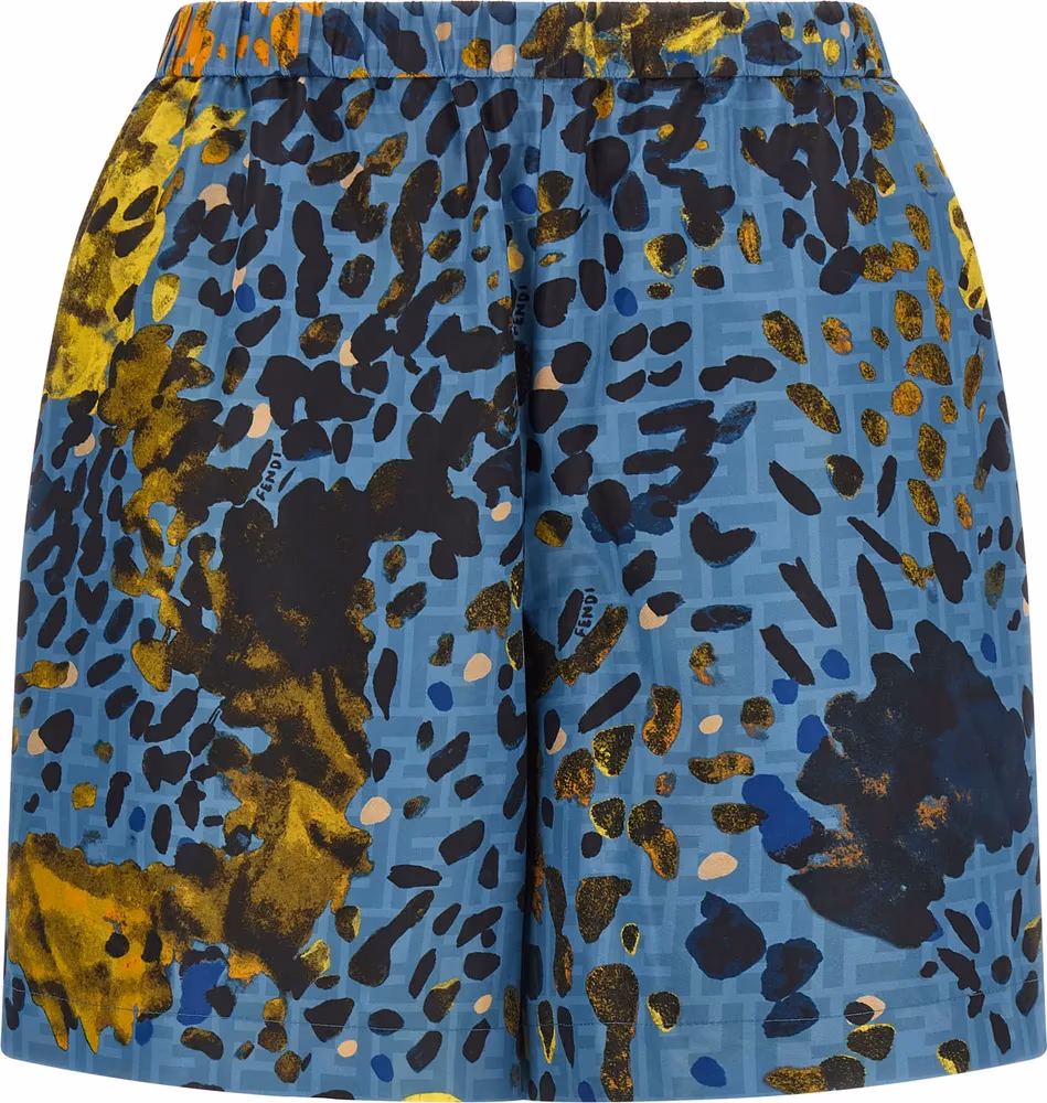 Fendi Blue Polyester Bermuda Shorts