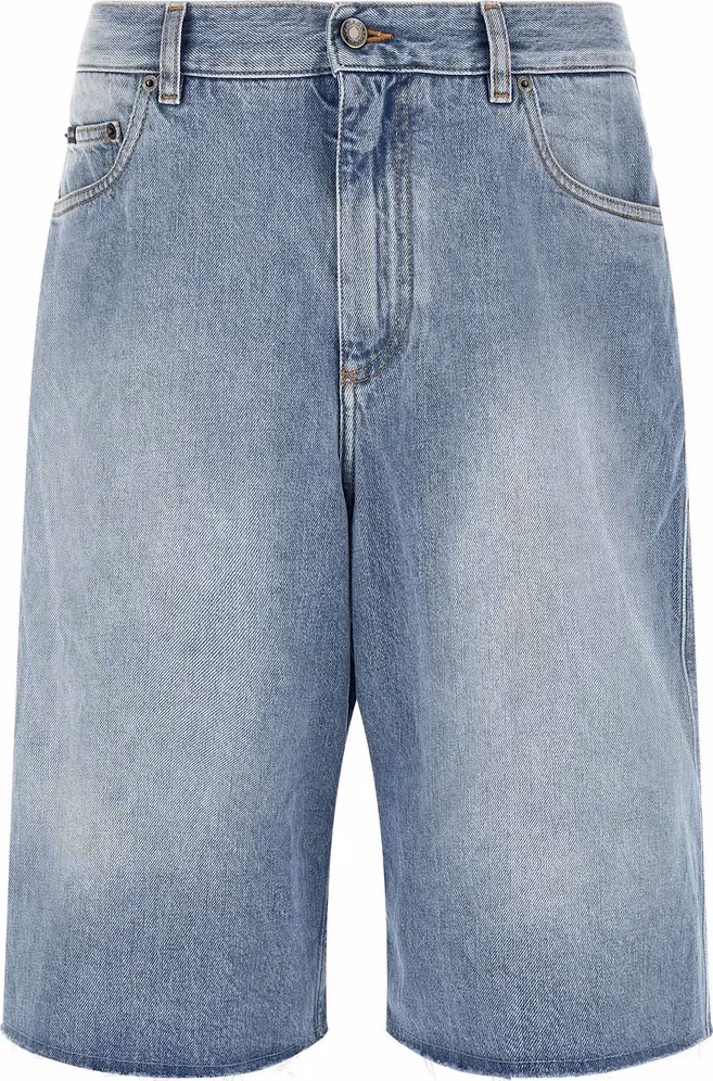 Dolce & Gabbana Blue Cotton Bermuda Shorts