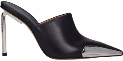 Black Leather High Heel Pumps