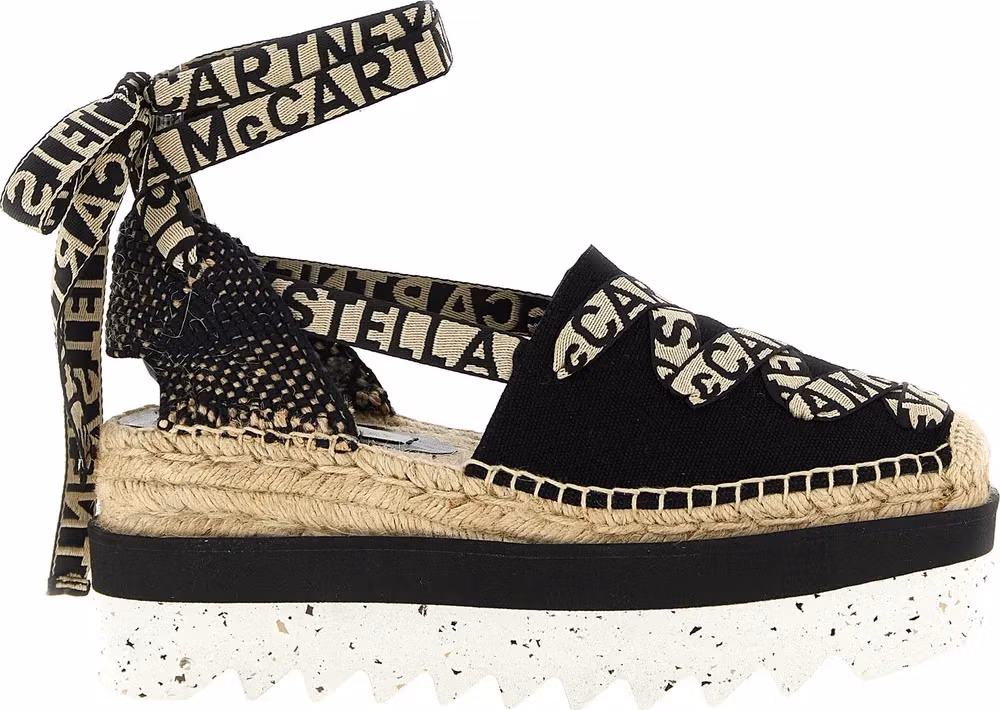 Stella McCartney Multicolor Cotton Wedge Sandals