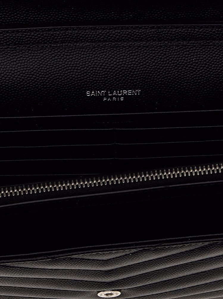 Saint Laurent Black Calfskin Clutch Bag
