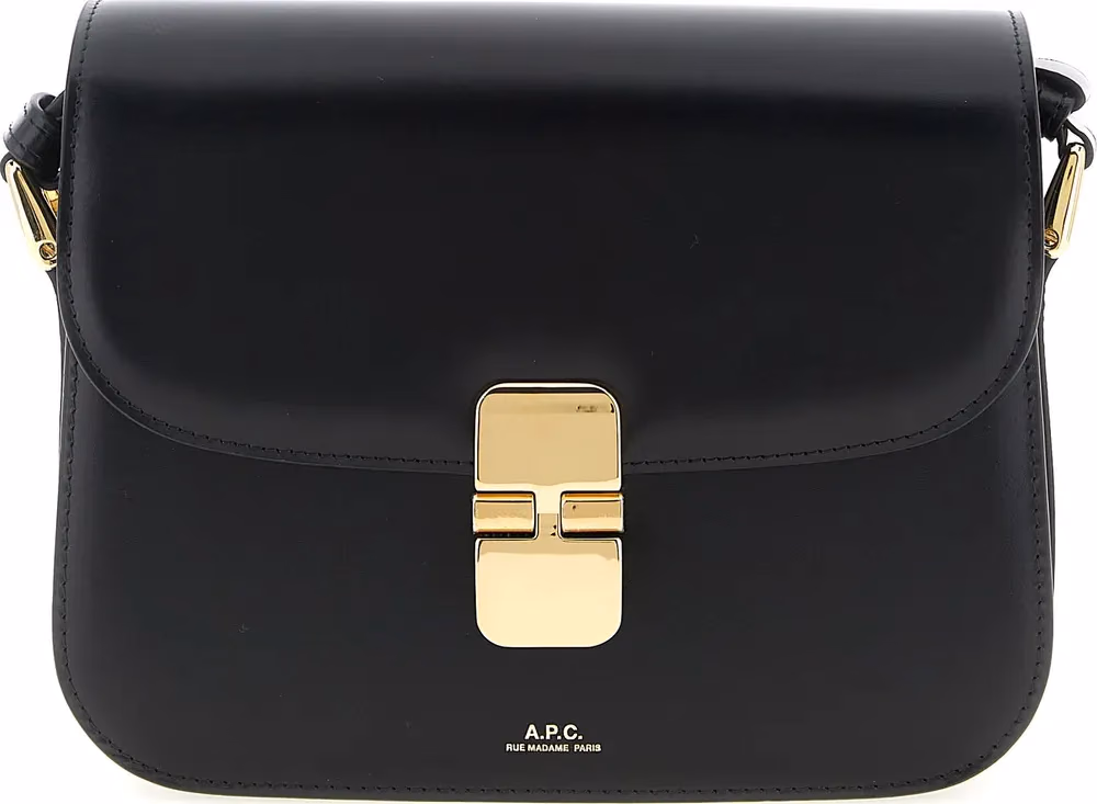 A.P.C. Black Cowhide Crossbody Bag