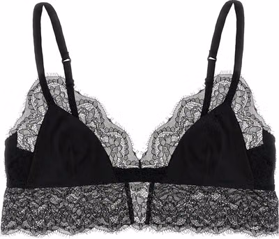 Black Silk Bra