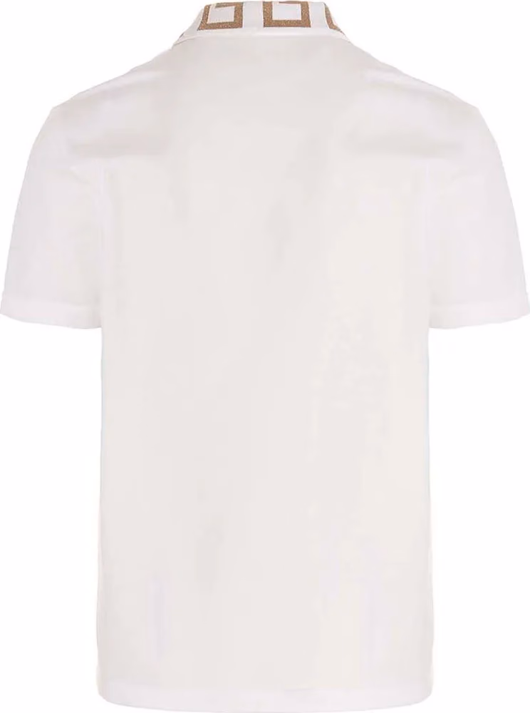 Versace White Cotton Polo Shirt