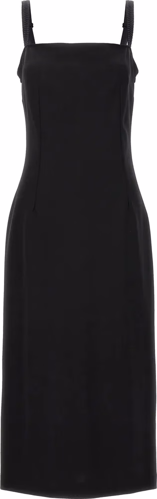 Dolce & Gabbana Black Viscose Midi Dress