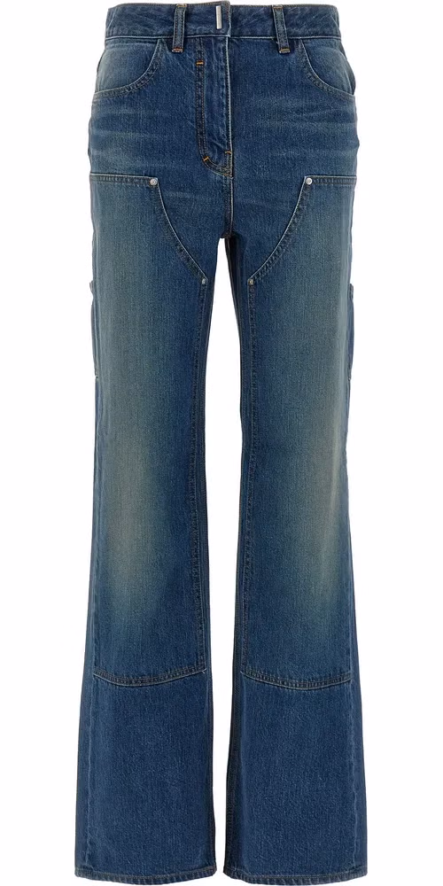 Givenchy Blue Cotton Flared Jeans