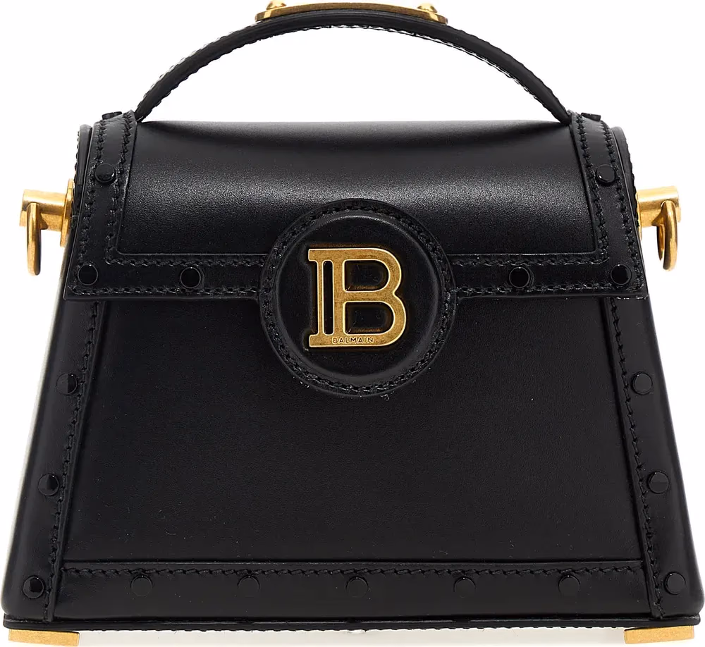 Balmain Black Calfskin Handbag