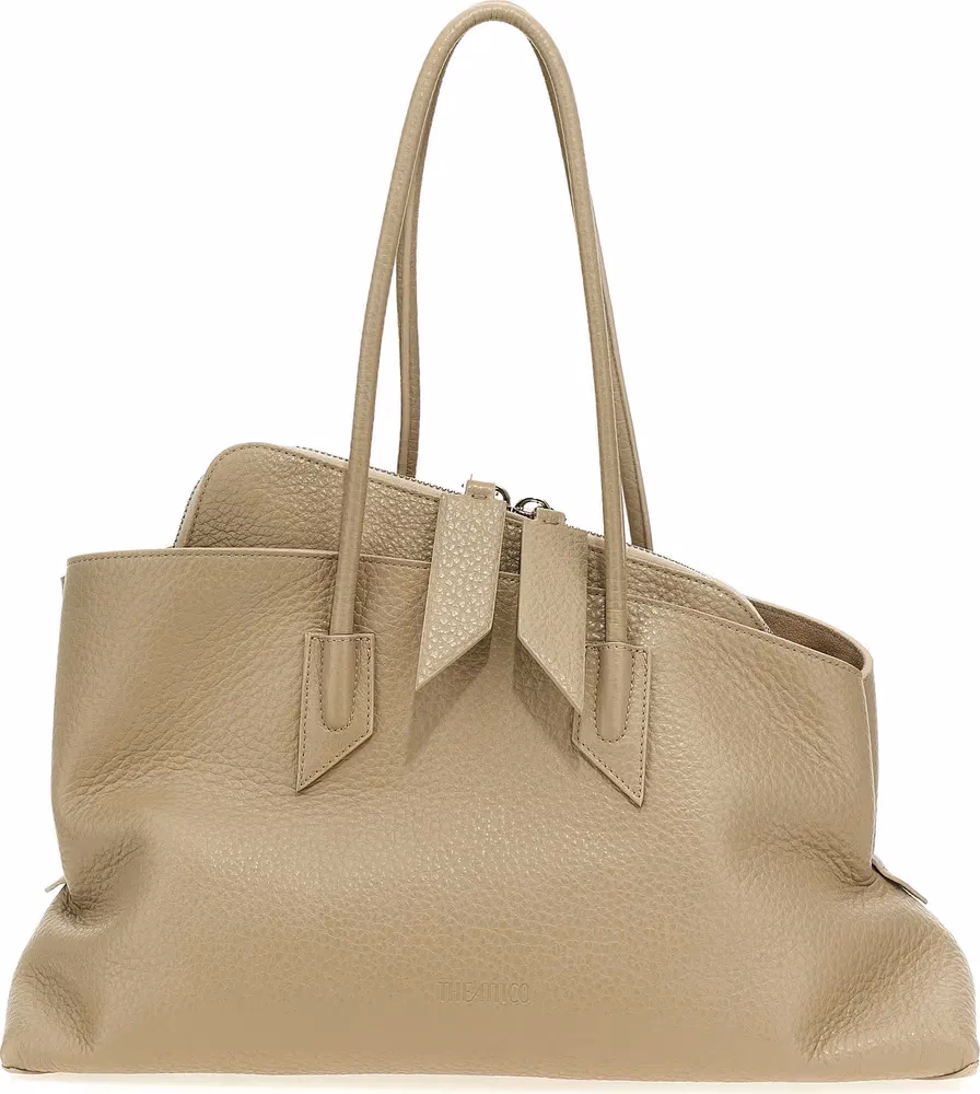 The Attico Beige Calfskin Shoulder Bag