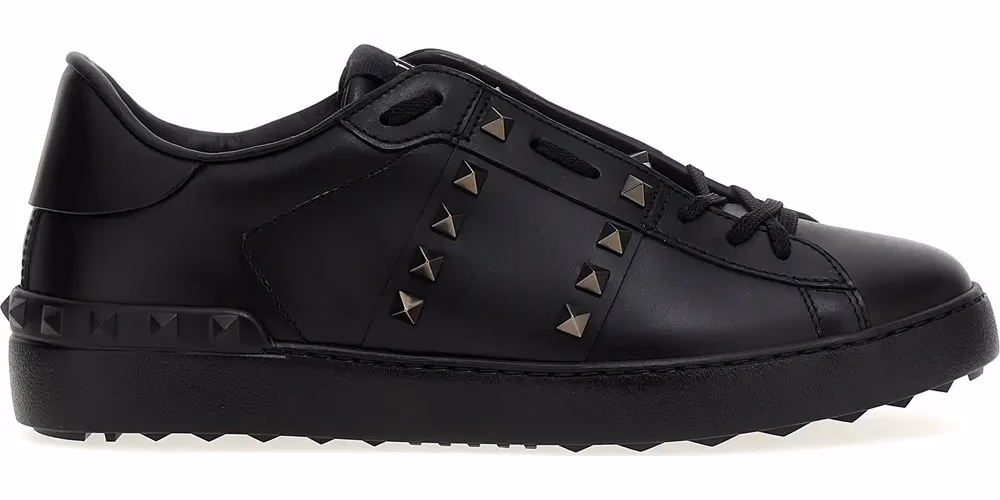 Valentino Garavani Black Calfskin Low Top Sneakers