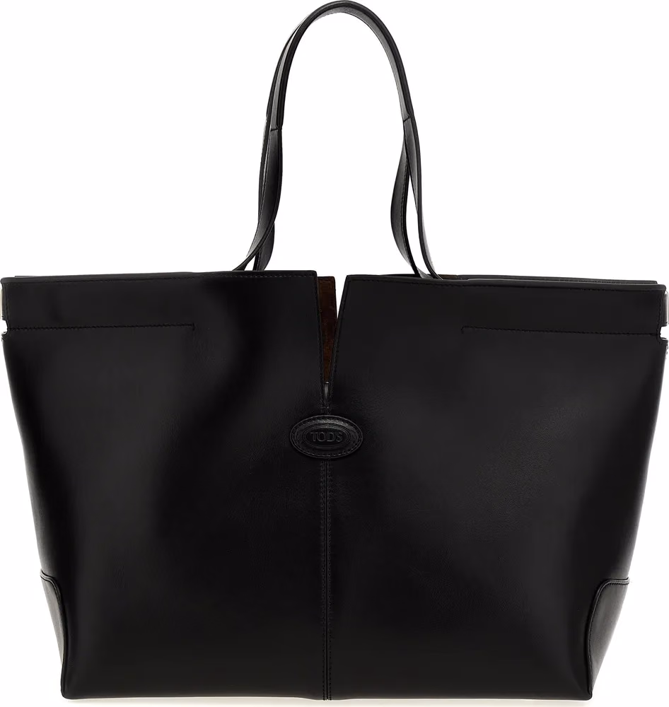 Tod's Black Calfskin Tote Bag
