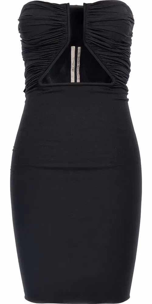 Rick Owens Black Nylon Short Dress