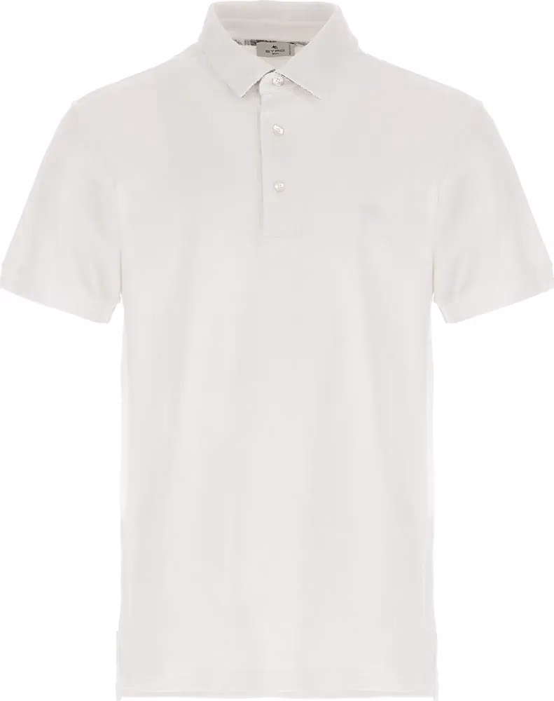 Etro White Cotton Polo Shirt