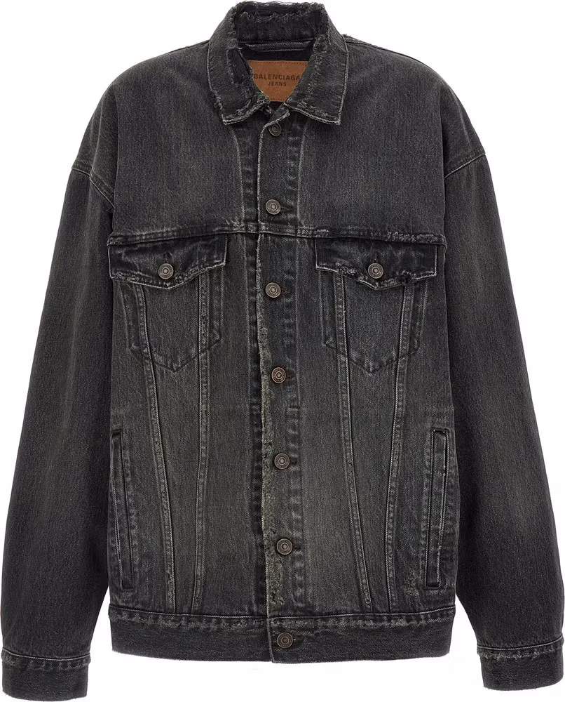 Balenciaga Gray Cotton Denim Jacket