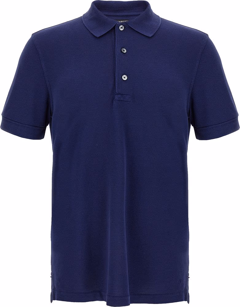 Tom Ford Blue Lyocell Polo Shirt
