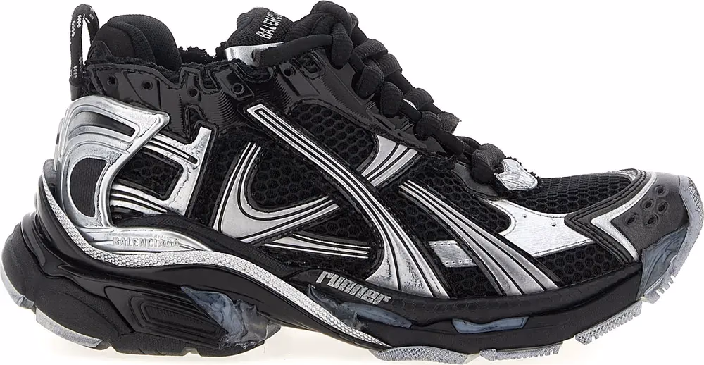Balenciaga Black Polyethylene Athletic Sneakers