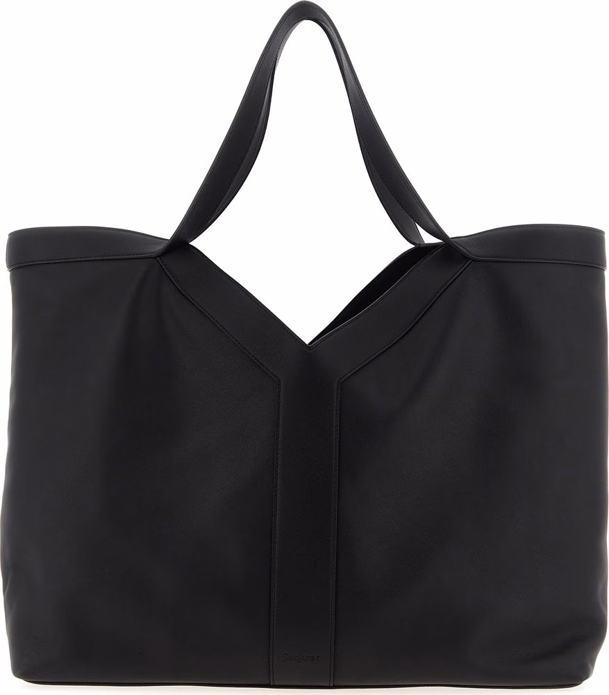 Saint Laurent Black Calfskin Tote Bag