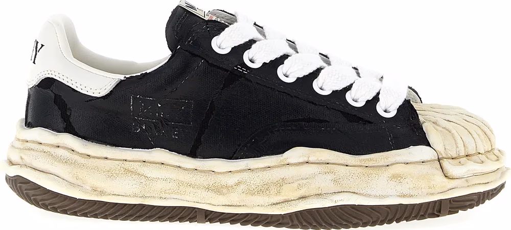 Maison Mihara Yasuhiro Black Cotton Sneakers