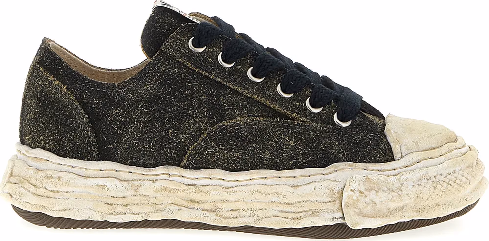 Maison Mihara Yasuhiro Black Cowhide Low Top Sneakers