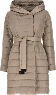 Beige Polyamide Full-Length Jacket