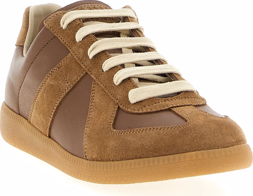 Maison Margiela Brown Calfskin Sneakers