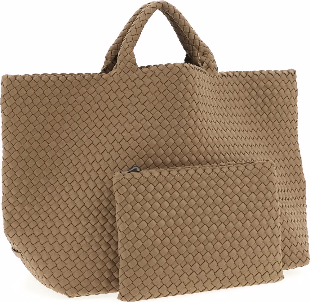 NAGHEDI Beige Neoprene Tote Bag