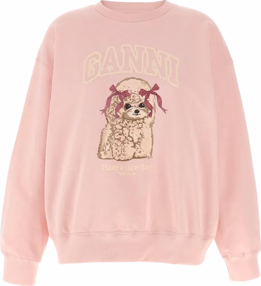 Ganni Multicolor Organic Cotton Sweatshirt