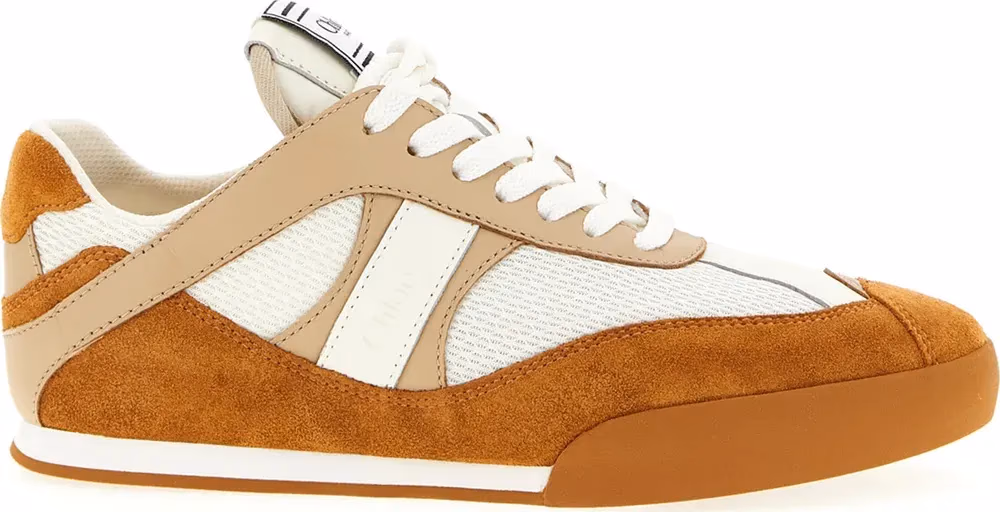 Chloé Beige Polyester Low Top Sneakers