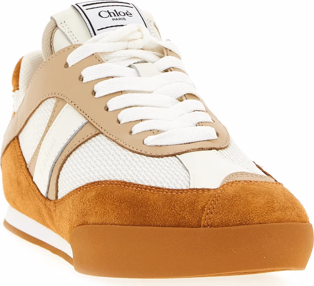 Chloé Beige Polyester Low Top Sneakers