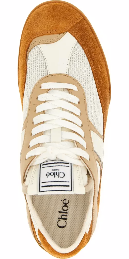 Chloé Beige Polyester Low Top Sneakers