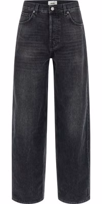 Black Cotton High-Waisted Jean
