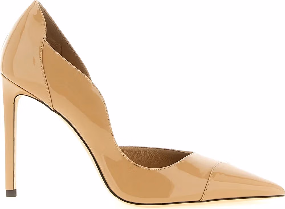 Jimmy Choo Beige Leather High Heel Pumps